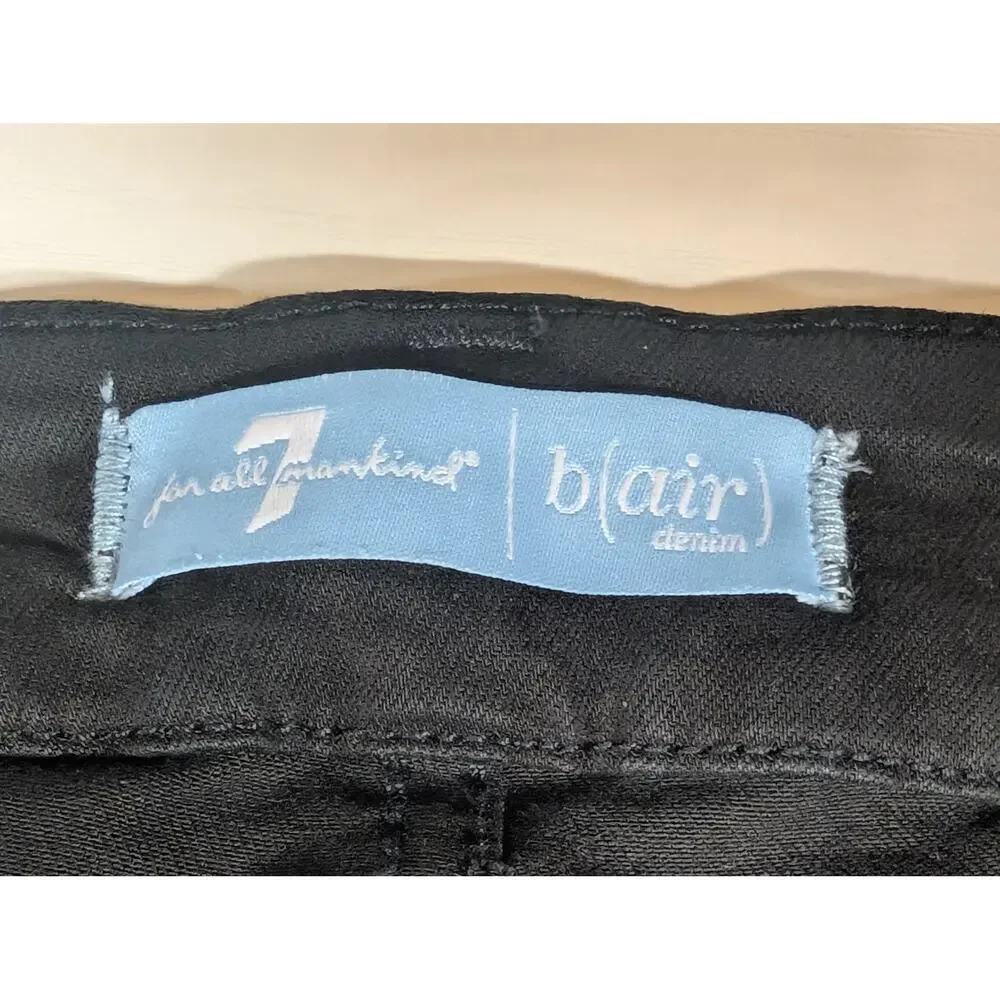 7 for All Mankind Jeans Women's 29 Black Aubrey b(air) High Rise Skinny(0620)